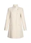 Liu •jo Tailored Beige Coat With Asymmetrical Button Closure In Neutral