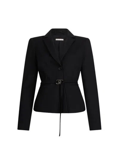 Liu •jo Tailored Black Jacket With Classic Lapel