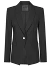 Liu •jo Tailored Blazer With Single-button Closure In Black