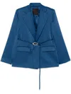 Liu •jo Liu Jo Blue Jacket With Belt And Pockets In Blue