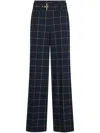 Liu •jo Liu Jo Navy Blue Trousers With Belt In Blue