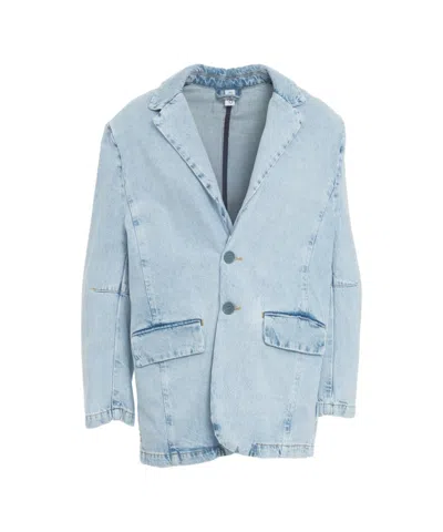 Liu •jo Liu Jo Tailored Denim Blazer With Padded Shoulders