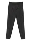 Liu •jo Tailored Gray Trousers With Subtle Pinstripe Design In Black