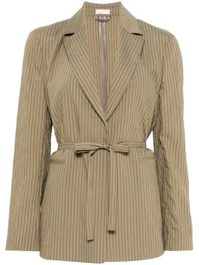 Liu •jo Liu Jo Tailored Green Jacket With Belted Waist