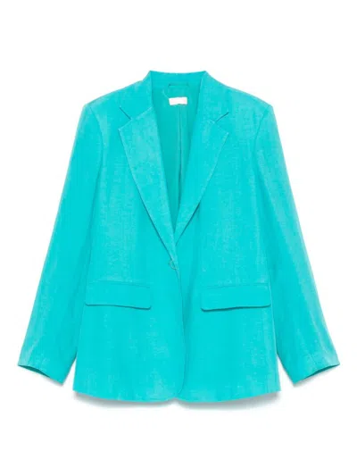 Liu •jo Liu Jo Tailored Green Jacket With Notch Lapels