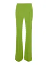 LIU •JO TAILORED HIGH WAISTED GREEN PANTS IN STRETCH FABRIC WOMAN LIU-JO