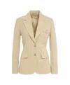 Liu •jo Liu Jo Tailored Safari Blazer With Notched Lapels In Neutrals