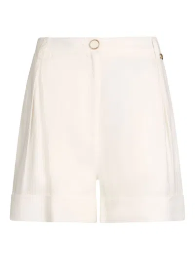 Liu •jo Liu Jo Tailored White Trousers With Cuffed Hem