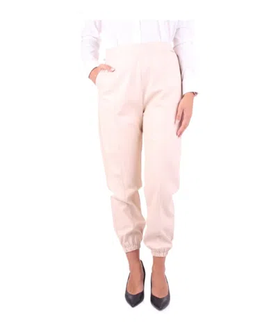 Liu •jo Tapered High-waist Trousers In Pink