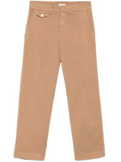 Liu •jo Tapered Trousers In Brown