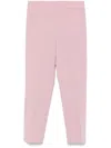 Liu •jo Liu Jo Logo-plaque Tapered Trousers In Pink