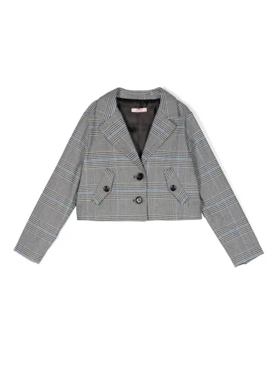 Liu •jo Kids' Tartan Check Blazer In White