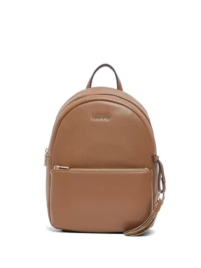 Liu •jo Tassel-detail Zipped Backpack In Brown