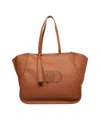 Liu •jo Liu Jo Textured Brown Shopper Bag With Logo