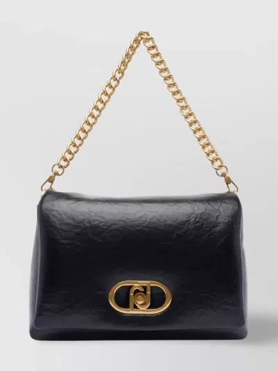 LIU •JO TEXTURED CHAIN STRAP SHOULDER BAG
