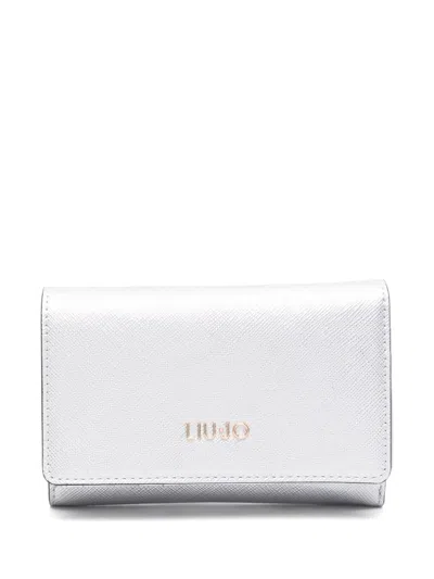 Liu •jo Textured-finish Wallet In Silver