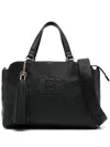 Liu •jo Textured Handbag With Dual Handles In Black