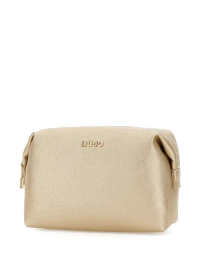 Liu •jo Textured Leather Cosmetic Pouch