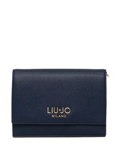 Liu •jo Textured-leather Cross Body Bag In Blue