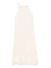 Liu •jo Textured Maxi Dress In Neutrals