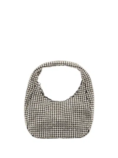 Liu •jo Liu Jo Textured Silver-tone Handbag With Top Zip Fastening And Internal Logo Patch