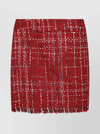 Liu •jo Boucle Mini Skirt In Red