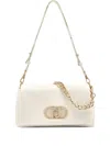 Liu •jo Textured White Shoulder Bag In White