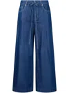 Liu •jo Tie-waist Flared Jeans In Blue