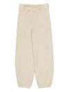 Liu •jo Tie-waist Trousers In Neutral