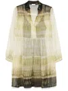 Liu •jo Liu Jo Tiered Mini Dress With Button-down Front