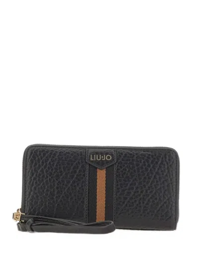 Liu •jo Tilde Grained-effect Wallet In Black