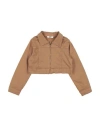 Liu •jo Toddler Girl Denim Outerwear Camel Size 7 Cotton, Elastane In Beige
