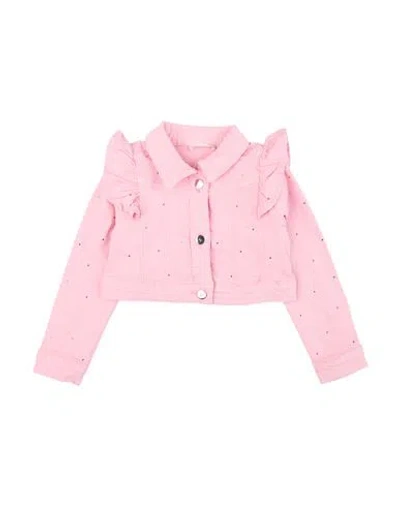 Liu •jo Babies'  Toddler Girl Denim Outerwear Pink Size 7 Cotton, Elastane