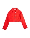 Liu •jo Babies'  Toddler Girl Denim Outerwear Red Size 6 Cotton, Elastane In Orange