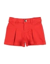 Liu •jo Toddler Girl Denim Shorts Tomato Red Size 6 Cotton, Elastane In Red