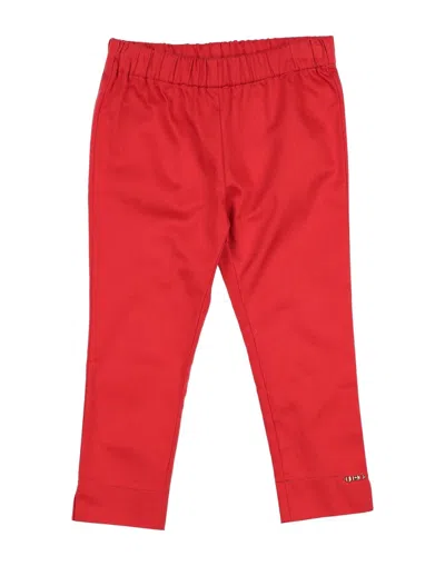 Liu •jo Babies'  Toddler Girl Pants Red Size 4 Cotton, Elastane