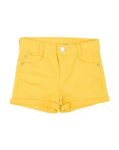 Liu •jo Babies'  Toddler Girl Shorts & Bermuda Shorts Yellow Size 7 Cotton, Elastane