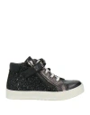 Liu •jo Toddler Girl Sneakers Black Size 9.5c Leather, Textile Fibers In Black