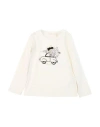 Liu •jo Toddler Girl T-shirt Cream Size 7 Cotton, Elastane In White