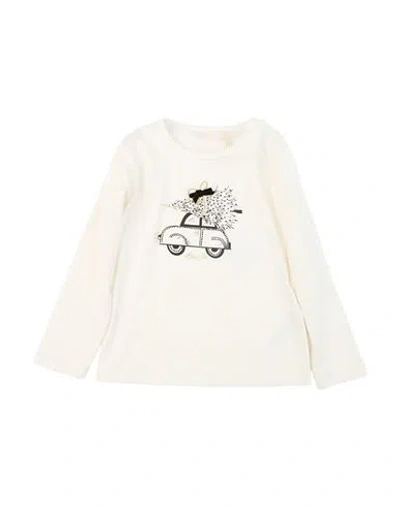 Liu •jo Babies'  Toddler Girl T-shirt Cream Size 7 Cotton, Elastane In White