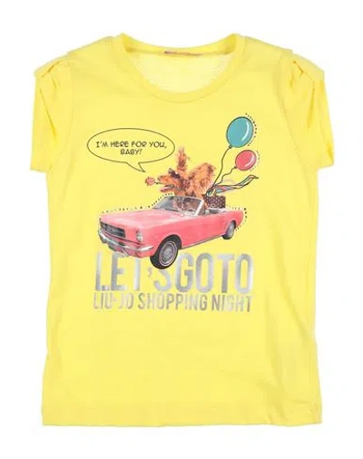 Liu •jo Babies'  Toddler Girl T-shirt Yellow Size 4 Cotton, Polyester