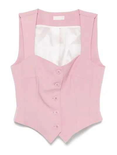 Liu •jo Tank Top With Heart Neckline In Nude & Neutrals