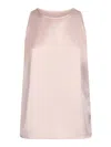 Liu •jo Liu Jo Pink Satin Top With A Bow In Nude & Neutrals