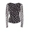 Liu •jo Polka Dots Top In Black