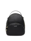 Liu •jo Top-handle Pebble-textured Backpack In Black