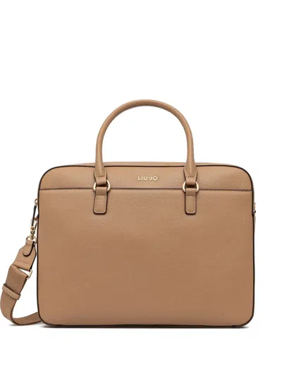 Liu •jo Top Handle Tote Bag In Brown
