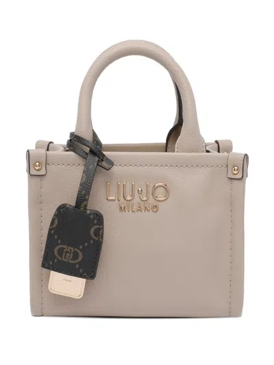 Liu •jo Top-handles Logo-charm Tote Bag In Neutral