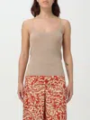 Liu •jo Liu Jo Beige Top With Tulle Insets In Beige