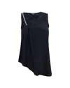 Liu •jo Top Nero Con Spallina Gioiello In 22222nero