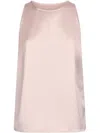 Liu •jo Liu Jo Pink Satin Top With A Bow In Pink